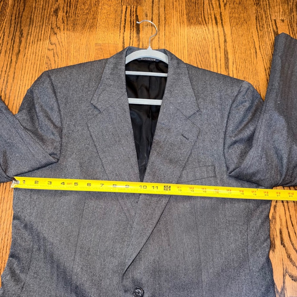 Burberrys Vintage Herringbone Wool Blazer Sport Coat Gray Mens L Preppy - Picture 11 of 13